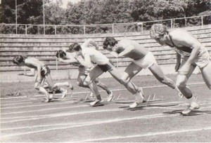 Otrokovice 1981 - start 100 m.